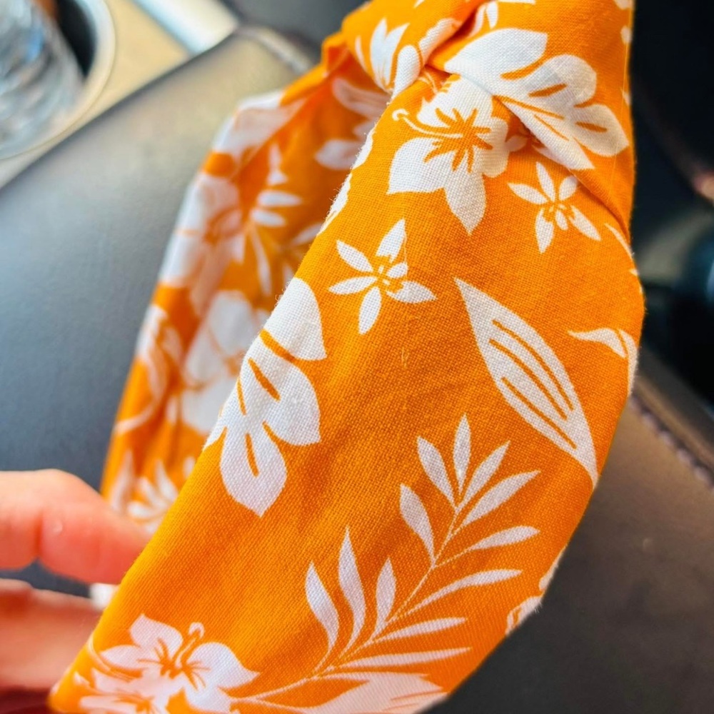 Orange Floral Headband